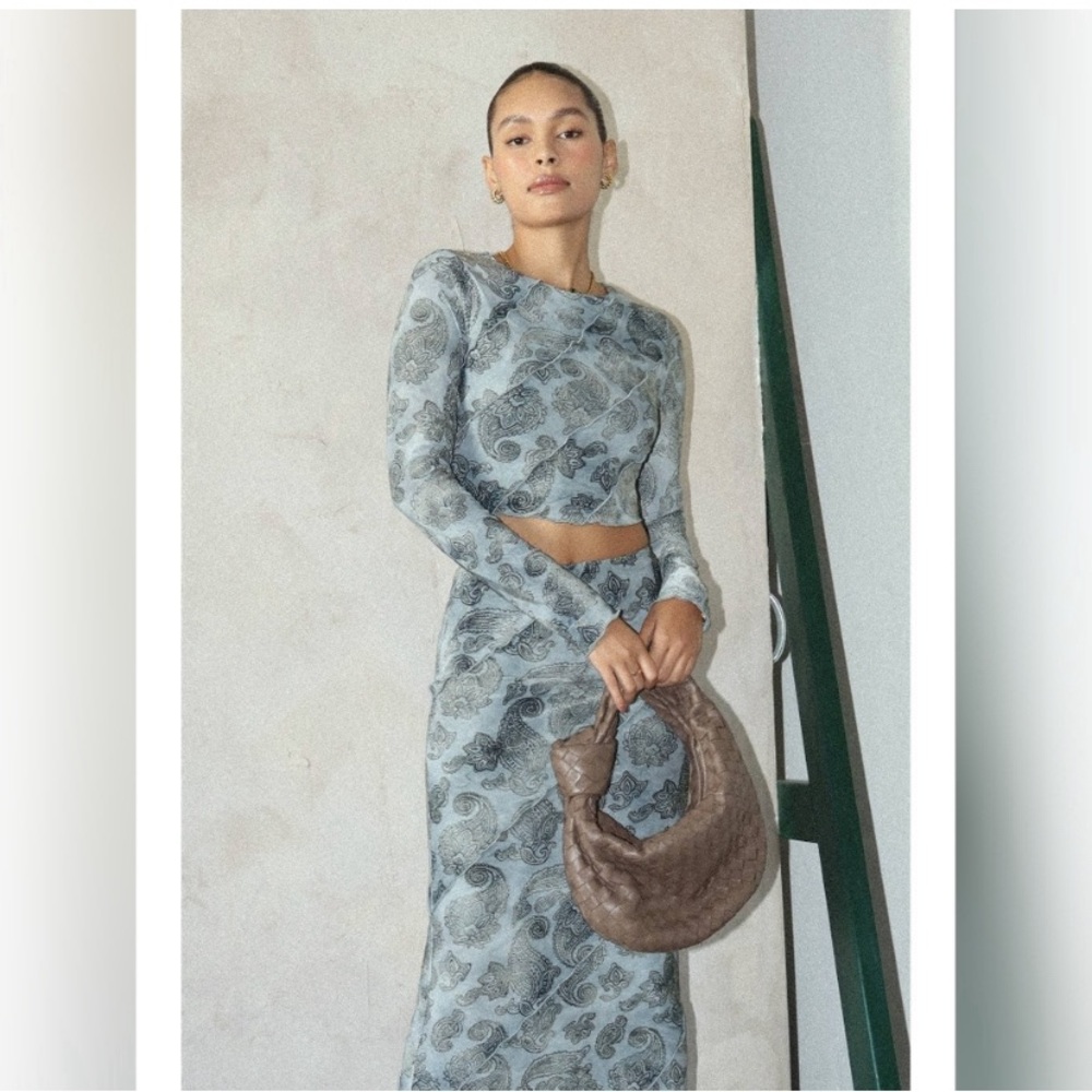 🛑SOLD🛑 Velvet Burnout Crop Set